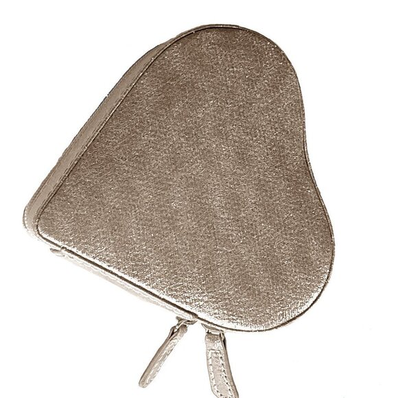 Nordstrom Chic Heart Jewelry Organizer Box Travel Case Glitter Gold NWOT - Picture 6 of 7